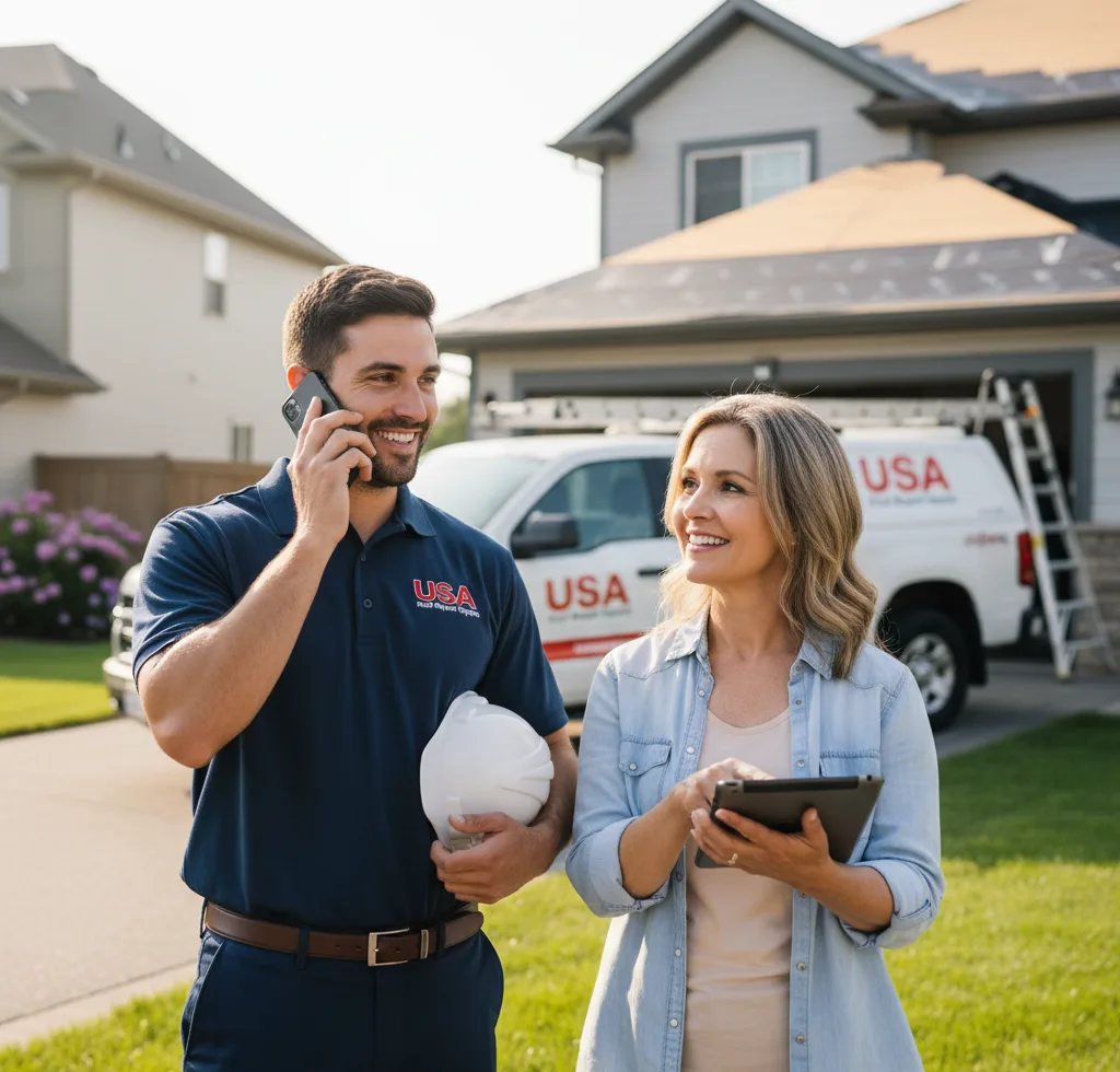 USA Roof Repair Experts customer support in Gordon